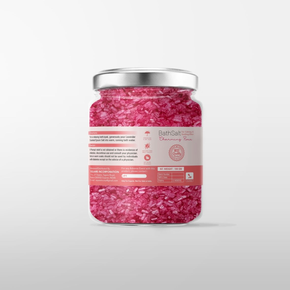 Charming Rose Bath Salt Pain Relief, Body Pain, Relaxing Aroma, Moisturized Skin