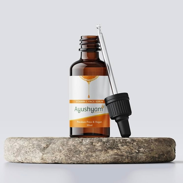 Ayushyam Face serum 30ml Light weight, Non-greasy Natural Vitamin C Serum