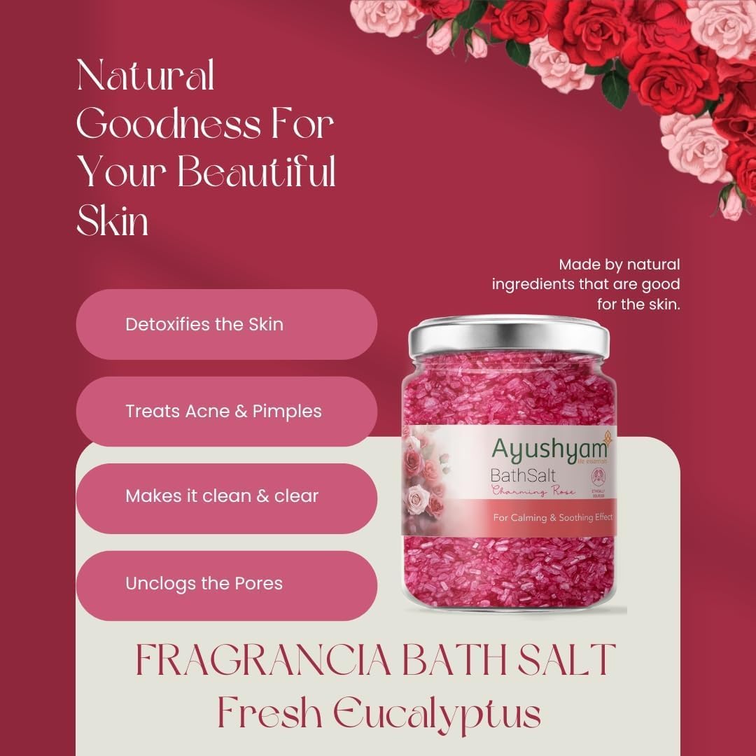 Charming Rose Bath Salt Pain Relief, Body Pain, Relaxing Aroma, Moisturized Skin