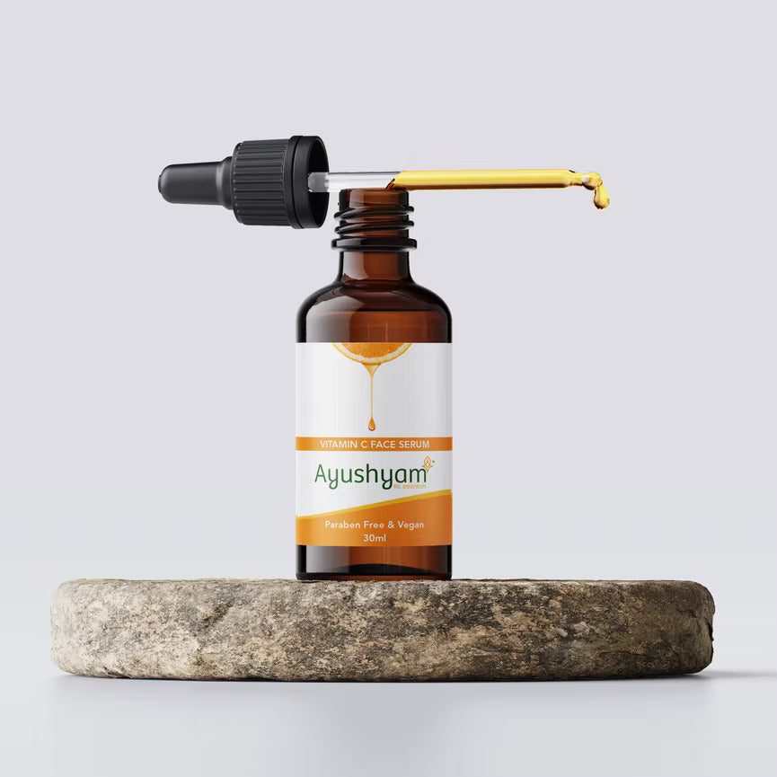 Ayushyam Face serum 30ml Light weight, Non-greasy Natural Vitamin C Serum