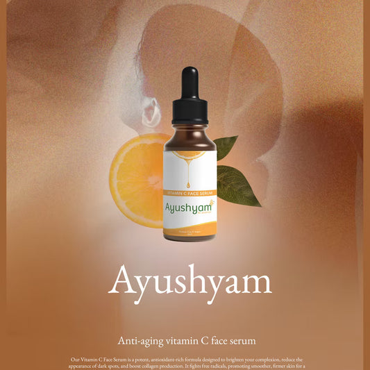 Ayushyam Face serum 30ml Light weight, Non-greasy Natural Vitamin C Serum