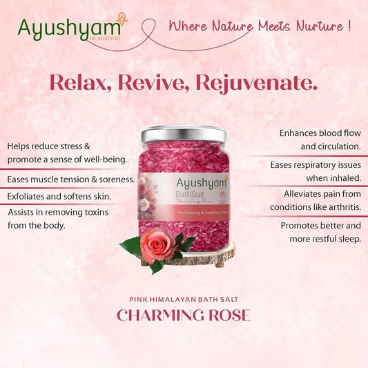 Charming Rose Bath Salt Pain Relief, Body Pain, Relaxing Aroma, Moisturized Skin