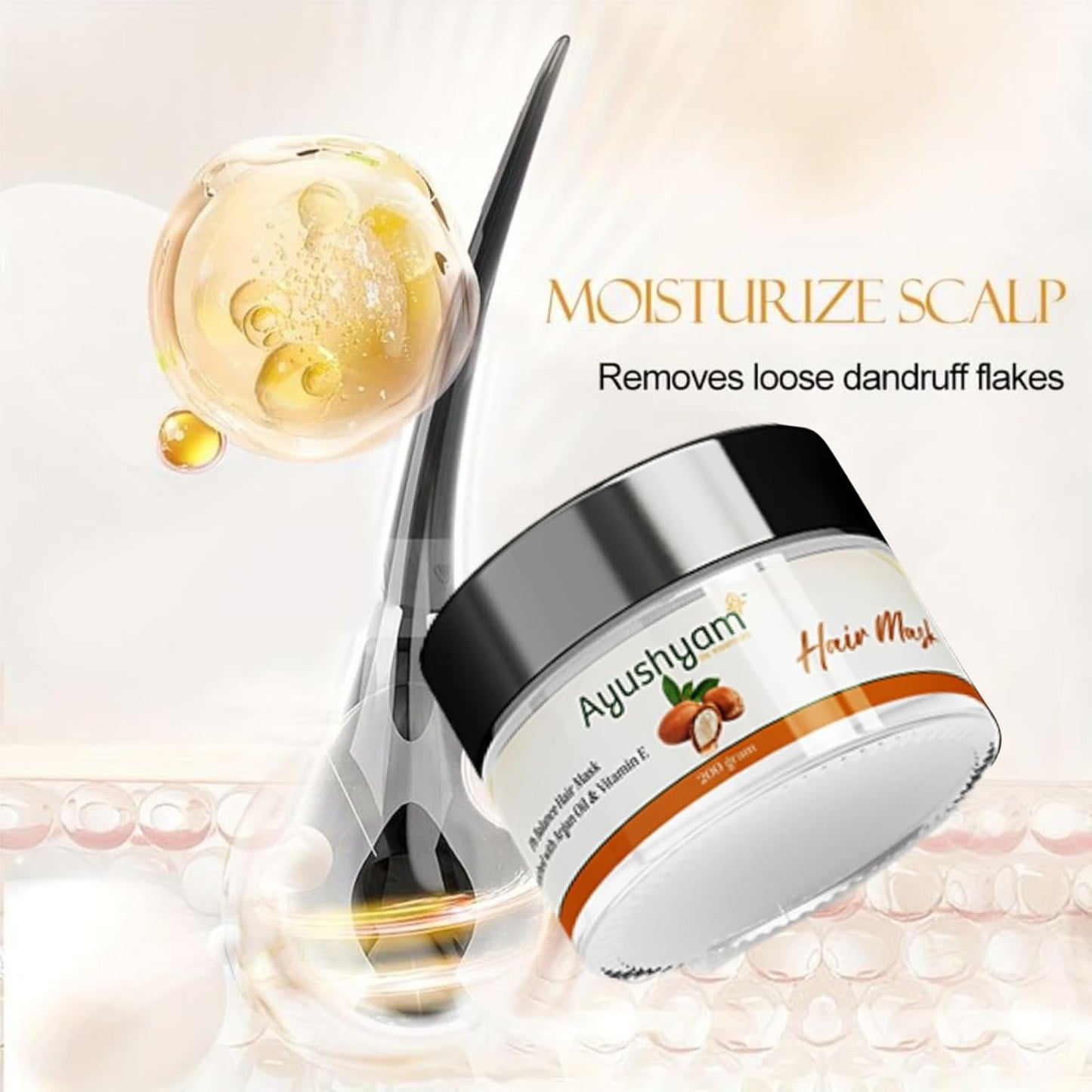 Ayushyam Ultra Smoothing Hair Mask For Dry & Frizzy Hair Argan oil and Vitamin E