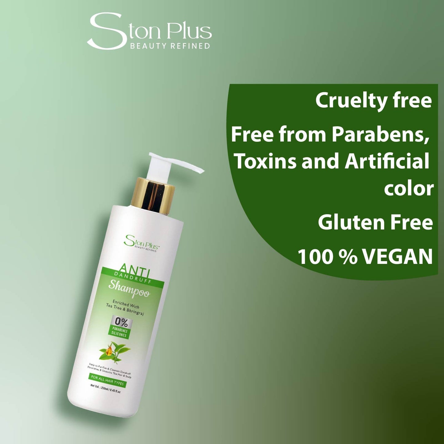 Ston Plus Anti-Dandruff Conditioner (With Tea Tree & Bhringraj)