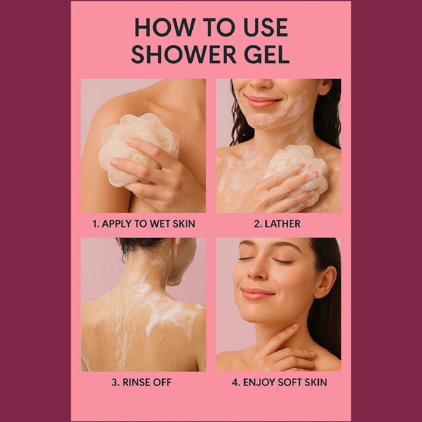 Ston Plus Rose Petal Shower Gel (With Vitamin-E & Glycerin)
