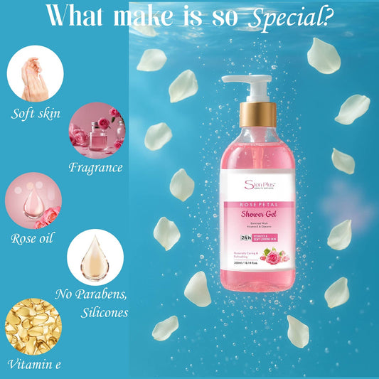 Ston Plus Rose Petal Shower Gel (With Vitamin-E & Glycerin)